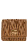 Miu Miu Small Folding Wallet In Cream
