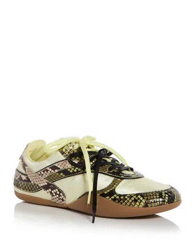 MIU MIU WOMEN'S SNAKE EMBOSSED SNEAKERS