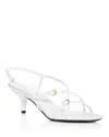 Miu Miu Women's Strappy Buckle Sandals In Bianco