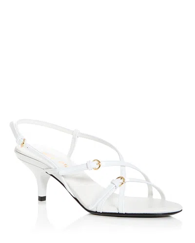 Miu Miu Women's Strappy Buckle Sandals In Bianco