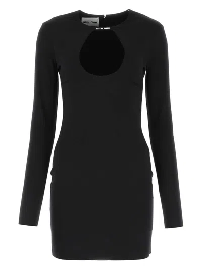 MIU MIU WOMEN'S STRETCH NYLON MINI DRESS