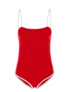 Miu Miu Costume Interno In Nylon Stretch Rosso Donna