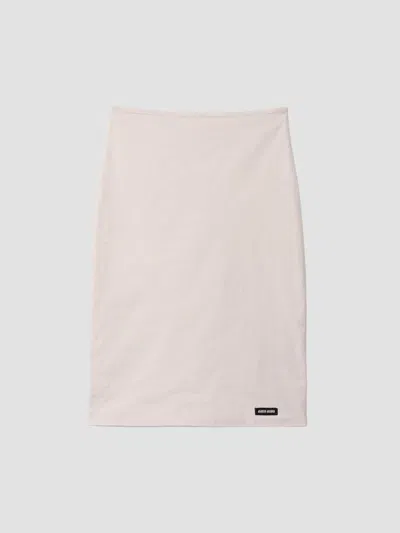 Miu Miu Women's Stretch Poplin Skirt In Neutral