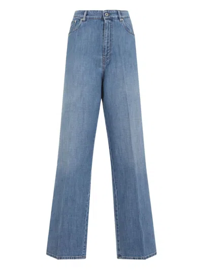 Miu Miu Women Suede And Denim Jeans