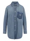 Miu Miu Denim Shirt In Blue