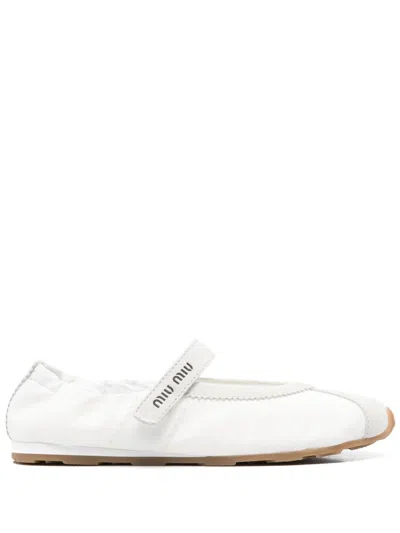 Miu Miu Women Suede Leather Ballets In Multicolor