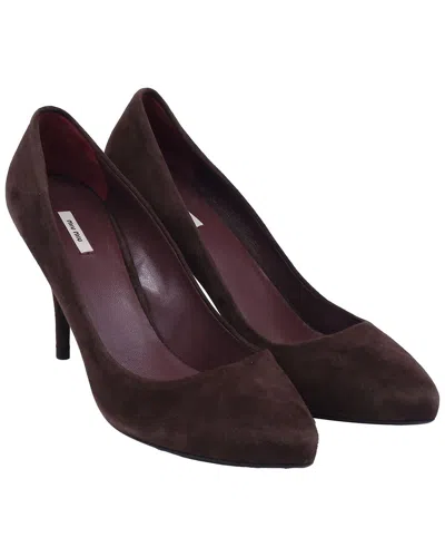 Miu Miu Women's Suede Pointed Toe Pump (authentic Pre-loved) In Brown