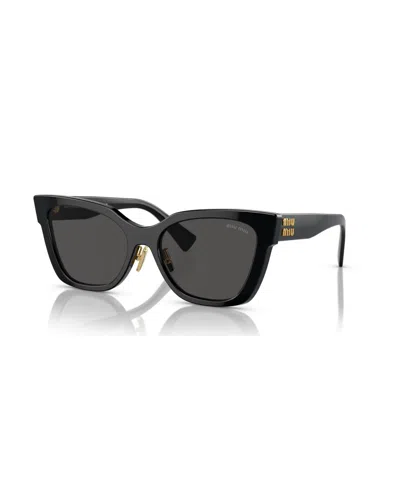 Miu Miu Womens Black Mu 13zs Rectangle-frame Acetate Sunglasses