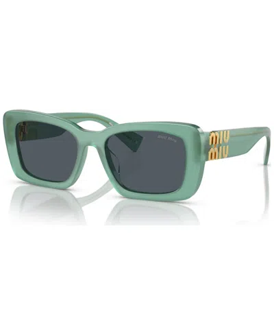 Miu Miu Woman Sunglass Mu 07ys In Opal Anise