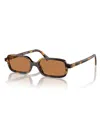 Miu Miu Tortoiseshell Rectangle-frame Sunglasses In Honey Havana