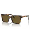 Miu Miu Rectangular Sunglasses, 55mm In Dark Brown