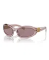 Miu Miu Sonnenbrille Mit Geometrischem Gestell In Mauve Trasparent