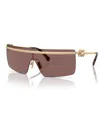Miu Miu Womens Gold Mu 50zs Irregular-frame Metal Sunglasses In Pale Gold