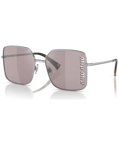 Miu Miu Women's Sunglasses, Mu 51ys In Silver-tone