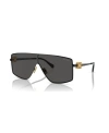 Miu Miu Oversized Shield Metal Sunglasses In Black