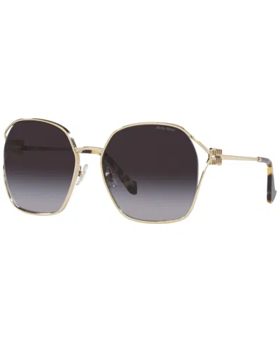 Miu Miu Women's Sunglasses, Mu 52ws In Pale Gold-tone