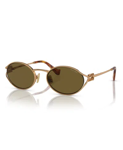 Miu Miu Women's Sunglasses, Mu 52ys In Brass Gold