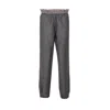 Miu Miu Women Tec Silk Pants In Gray