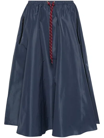 Miu Miu Women Technical Fabric Skirt In Blue
