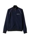 Miu Miu Technical Jersey Blouson Jacket In Blue
