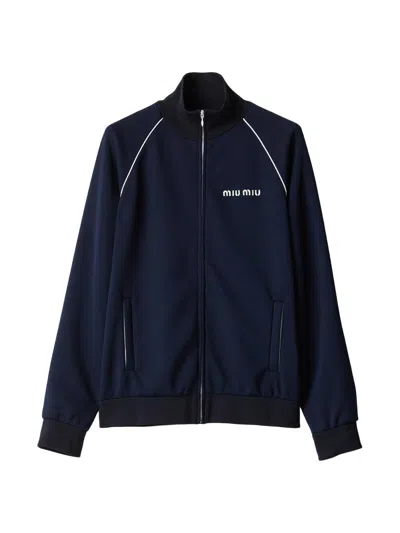 MIU MIU WOMEN'S TECHNICAL JERSEY BLOUSON JACKET