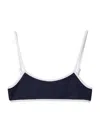 Miu Miu Thin Shoulder Strap Swimsuit In Blue