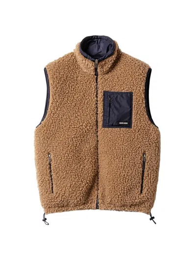 Miu Miu Women's Teddy Down Vest With Technical Pongé In Brown