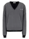 Miu Miu Layered V-neck Oversized Cashmere Sweater