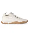 Miu Miu Prada Two-tone Leather And Tech Fabric Sneakers In White