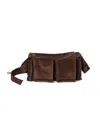 Miu Miu Suede Utilitaire Crossbody Bag Adjustable Strap In Brown