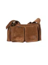 Miu Miu Suede Utilitaire Crossbody Bag Adjustable Strap In Brown