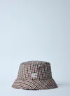 Miu Miu Women Vichy Bucket Hat In Brown