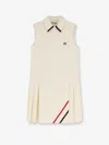 Miu Miu Women Virgin Wool And Mohair Short Dress In Neutral