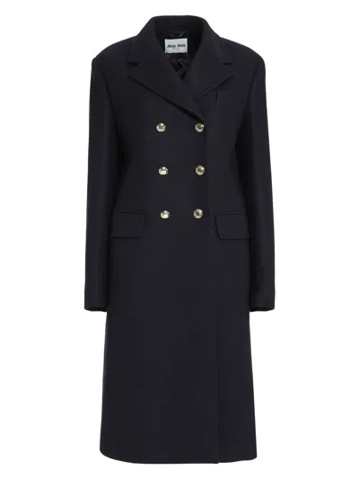 MIU MIU WOMEN'S VIRGIN WOOL COAT