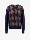 Miu Miu Women Virgin Wool Sweater In Blue
