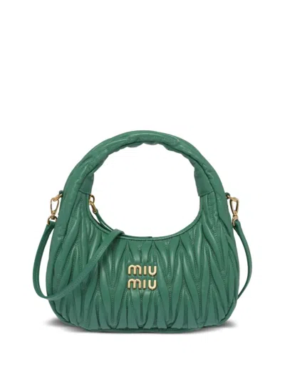 Miu Miu Women Wander Leather Hobo Bag