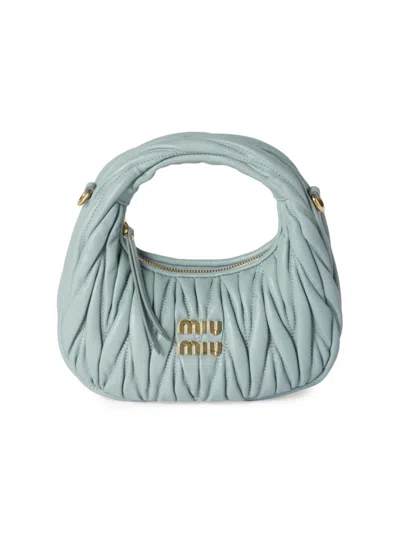 Miu Miu Light Blue Wander Small Hobo