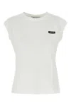 Miu Miu Set Di Canone In Cotone Bianco Donna In White