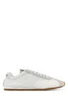 Miu Miu Women White Fabric And Suede Sneakers