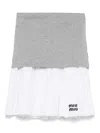 Miu Miu Embroidered Cotton And Cashmere Minidress
