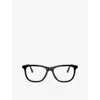 Miu Miu Womens Black Mu 01wv Branded Acetate Eyeglasses In Black