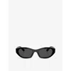 Miu Miu Acetate Square Mua03s Sunglasses In Black
