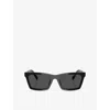 Miu Miu Womens Mu A05s Square-frame Acetate Sunglasses Black