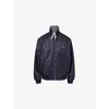Miu Miu Womens Bleu Blouson Reversible Shell Jacket In Blue