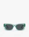 Miu Miu Womens Blue Mu 07ys Glimpse Semi-transparent Acetate Sunglasses In Blue