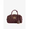 Miu Miu Borsa Arcadie In Quilted Napa. In Burgundy