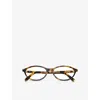 Miu Miu Womens Mu 09xv Round-frame Tortoiseshell Optical Glasses Brown In Brown