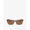 Miu Miu Womens Brown Mu A05s Square-frame Acetate Sunglasses