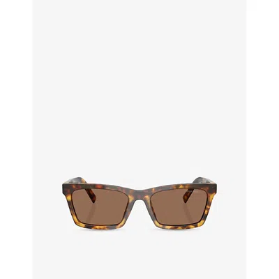 Miu Miu Womens Brown Mu A05s Square-frame Acetate Sunglasses