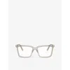 Miu Miu Womens Mu 08xv Square-frame Acetate Glasses Grey In Grey